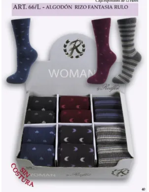 Calcetin Sra Fantasia Rulo Rizo 2